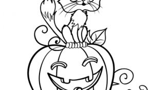 Coloriage Halloween À Imprimer Inspiration Halloween Chat Et Citrouille Coloriage Halloween Chat Et