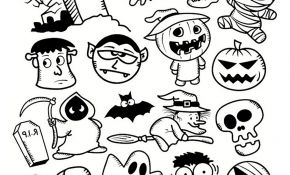 Coloriage Halloween Enfant Frais Halloween Personnages Doodle Coloriage Halloween