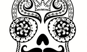 Coloriage Halloween Tete De Mort Frais Coloriage Tête De Mort Mexicaine 20 Dessins à Imprimer