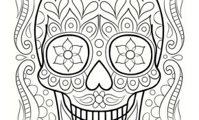 Coloriage Halloween Tete De Mort Génial Coloriage Tête De Mort Mexicaine 20 Dessins à Imprimer