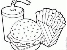 Coloriage Hamburger Frais Dibujos De Ida Rápida Para Colorear