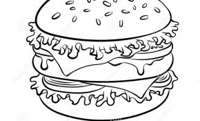 Coloriage Hamburger Nouveau Vecteur De Livre De Coloriage De Sandwich à Hamburger