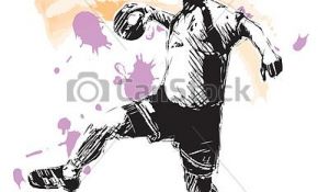Coloriage Handball Élégant Balonmano Jugador El Bosquejar