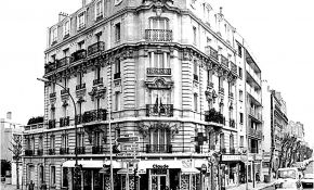 Coloriage Immeuble Frais Immeubles Haussmann Typiques De Paris Noir & Blanc