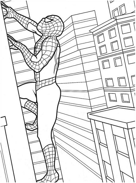 Coloriage Immeuble Unique Coloriage Spiderman Spiderman à Imprimer Gratuit