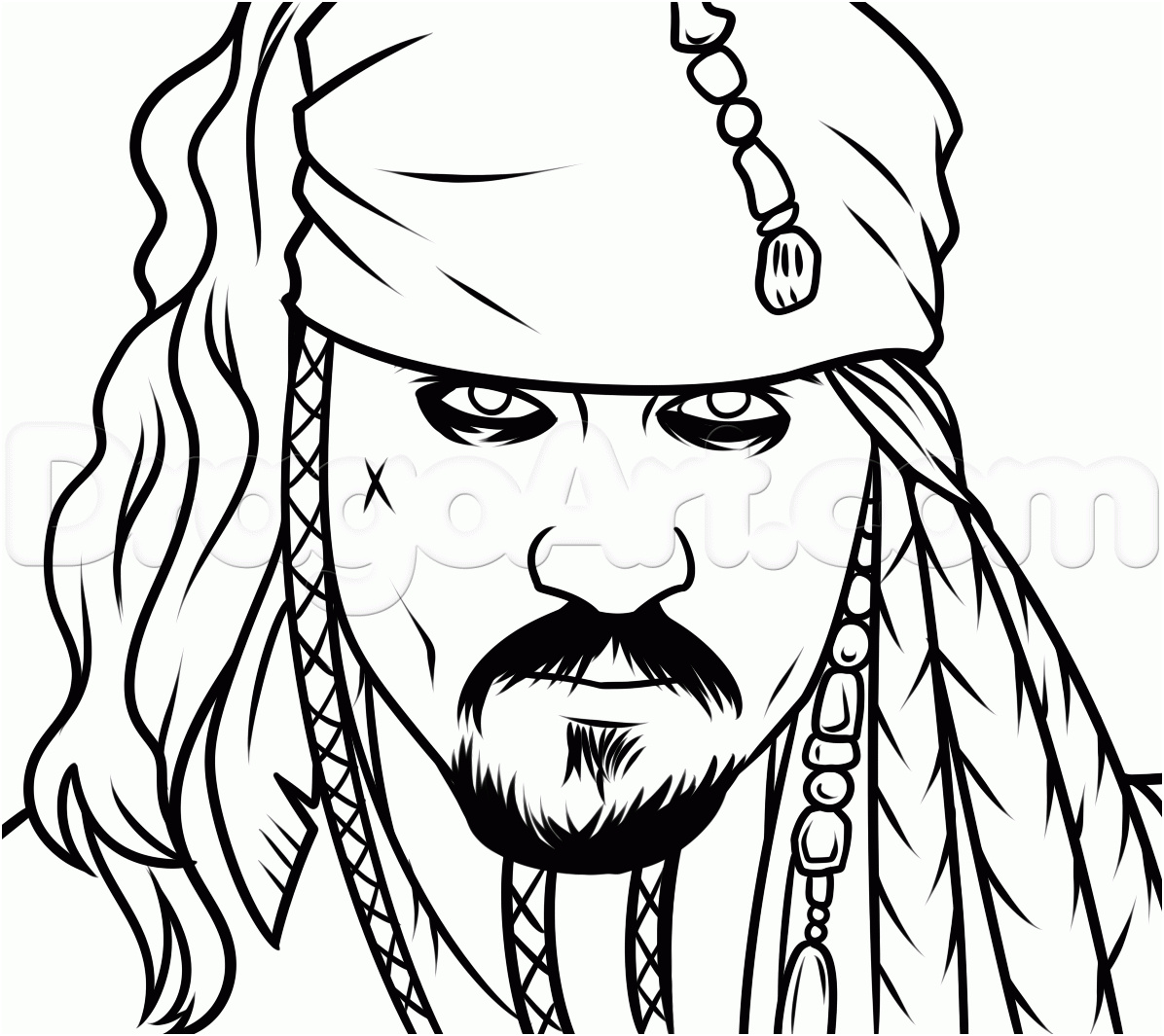 Coloriage Jack Sparrow Génial Hoofbeard