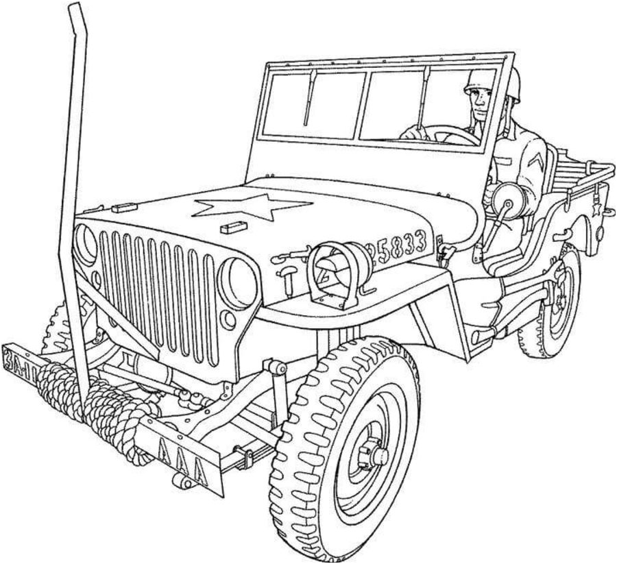 Coloriage Jeep Luxe Disegni Da Colorare Camion Dell Esercito Stampabile
