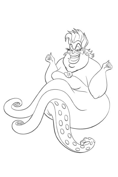 Coloriage La Petite Sirène Élégant Coloriage Ursula