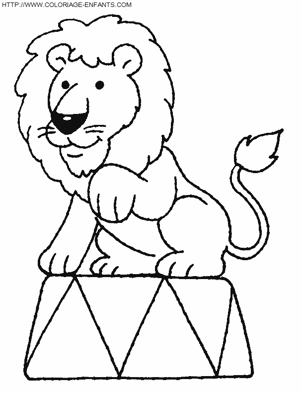 Coloriage Lion Facile Inspiration Circoloriage