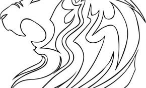 Coloriage Lion Frais Draw A Tribal Lion Step By Step Drawing Sheets Added By