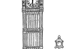 Coloriage Londre Luxe La Tour De L Horloge Et La Cloche Big Ben 394 × 590