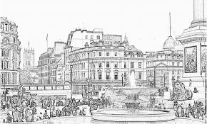 Coloriage Londres Nice Coloriage Londres Trafalgar Square à Imprimer Pour Les