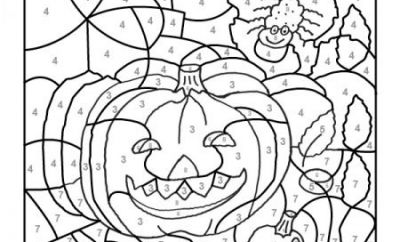 15 À Couper Le souffle Coloriage Magique Halloween Anglais Pics  COLORIAGE