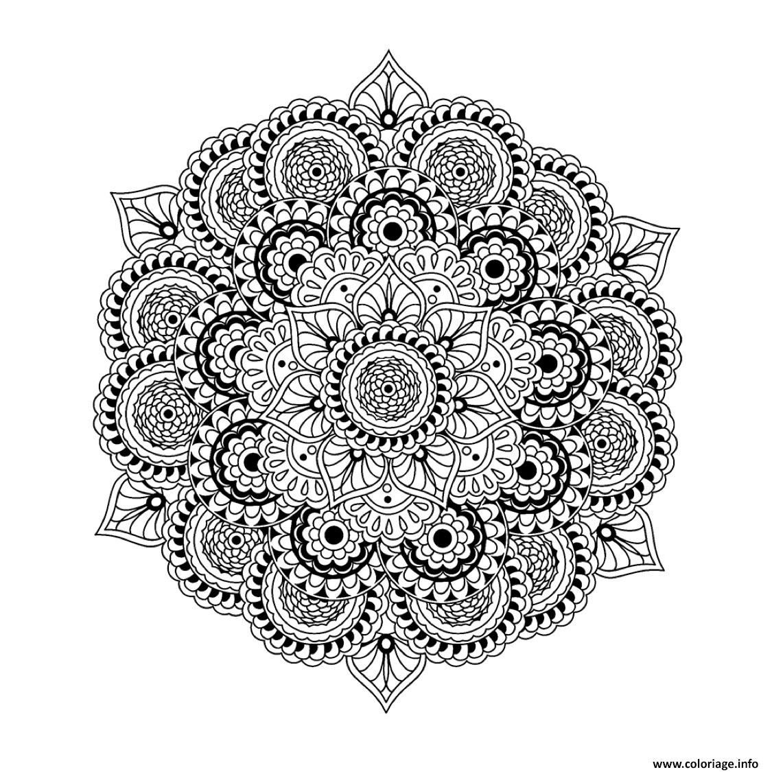 Coloriage Mandala Difficile Fleur Élégant Coloriage Mandala Plexe Difficile Pour Adulte Art