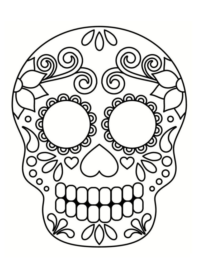 Coloriage Mandala Tete De Mort Nouveau Coloriage Tête De Mort Mexicaine 20 Dessins à Imprimer