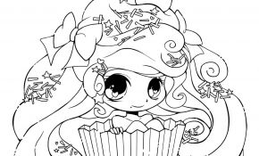 Coloriage Manga Chibi Nice Coloriage Fille Chibi Cupcake