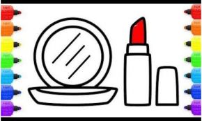 Coloriage Maquillage Unique Maquillage À Lèvres Rouge À Lèvres Coloriages Et Dessin