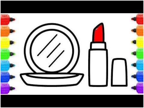 Coloriage Maquillage Unique Maquillage À Lèvres Rouge À Lèvres Coloriages Et Dessin