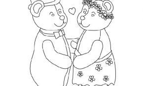 Coloriage Mariage Luxe Coloriage Mariage Nounours Jecolorie