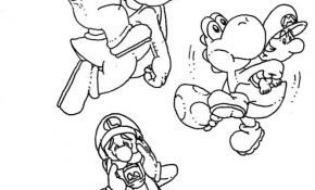 Coloriage Mario Et Luigi Nouveau Coloriage Mario Luigi Wario Et Yoshi Dessin Gratuit à Imprimer