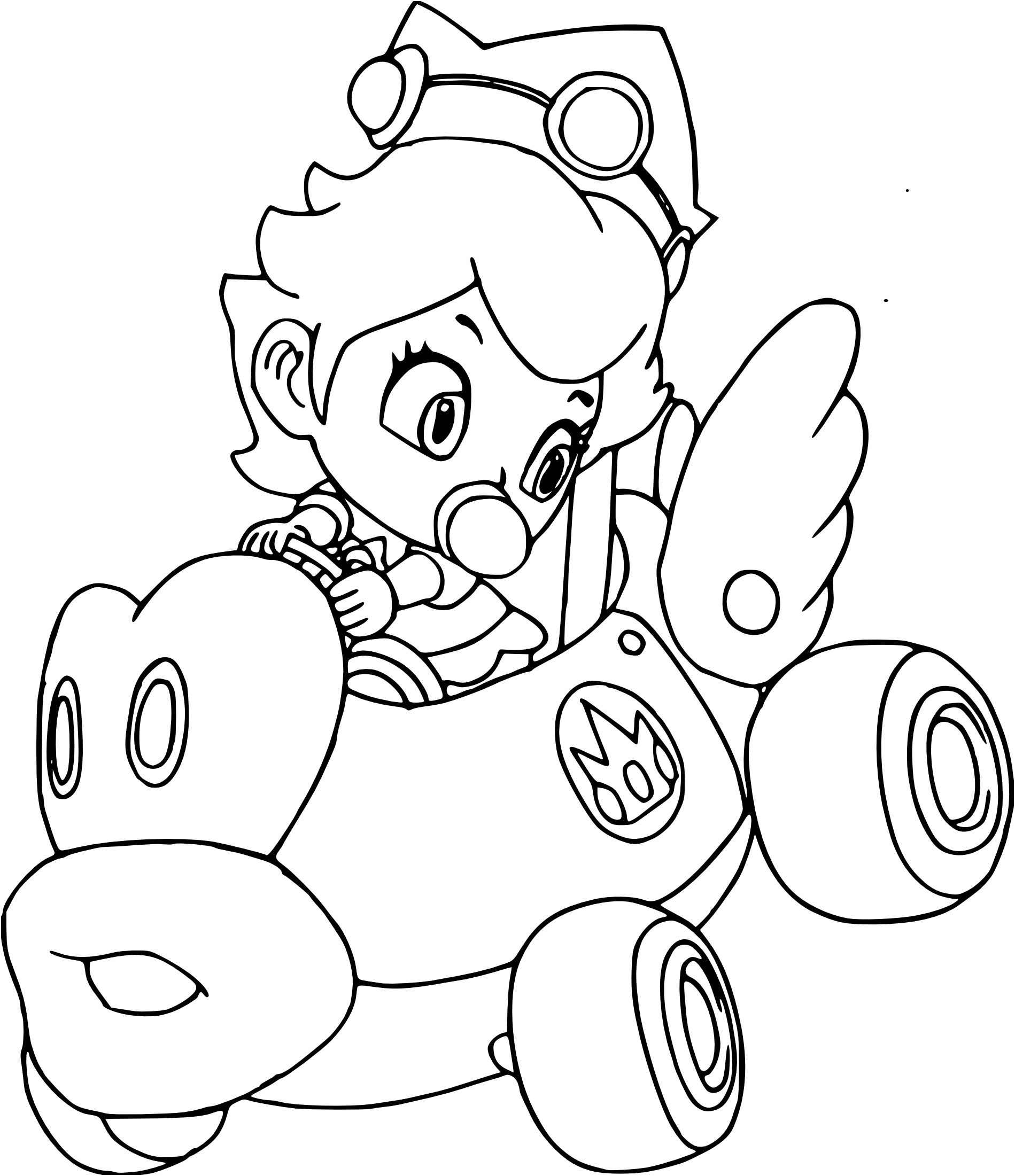 Coloriage Mario Kart Nice Coloriage Peach Mario Kart à Imprimer