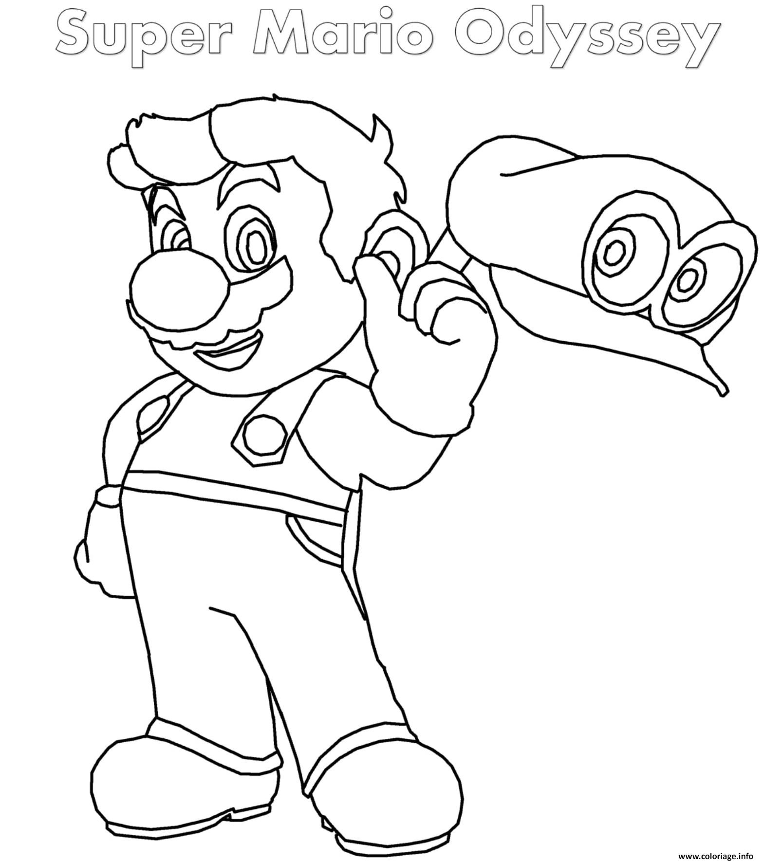 Coloriage Mario Odyssey A Imprimer Génial Coloriage Super Mario Odyssey Jecolorie