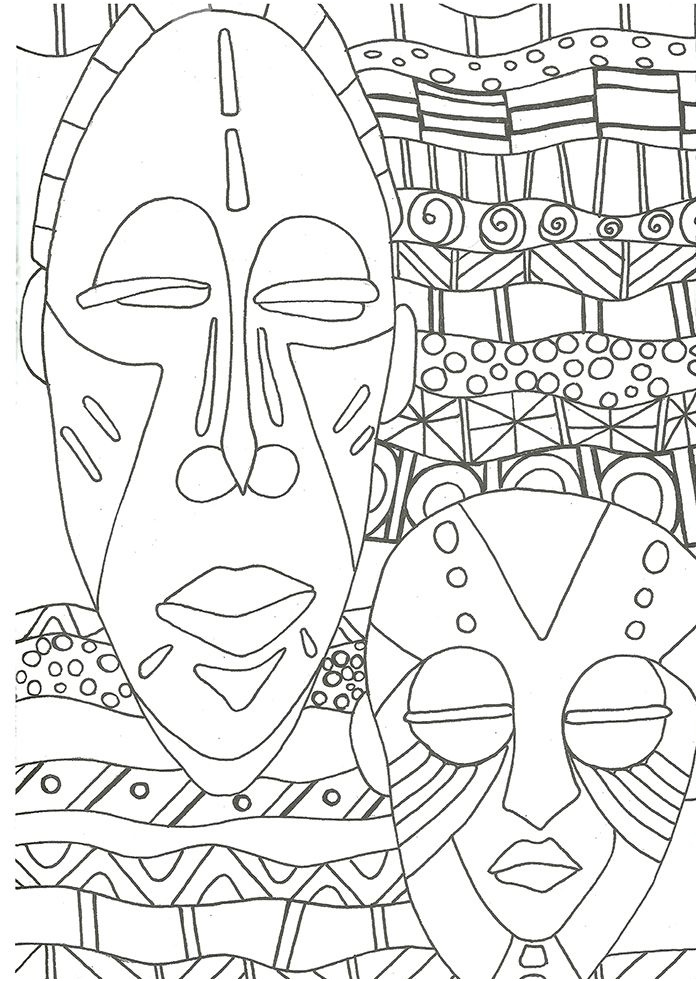 Coloriage Masque Africain Nice Coloriage Masques Africains Afrique