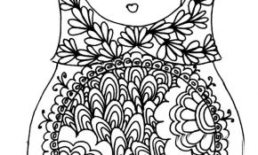 Coloriage Matriochka Nouveau Free Printable Adult Colouring Page Russian Dolls Source