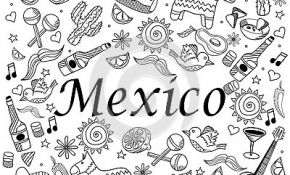 Coloriage Mexique Luxe Illustration De Vecteur De Livre De Coloriage Du Mexique