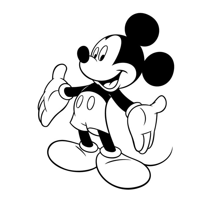 Coloriage Mickey Mouse Nice Coloriage à Imprimer Personnages Célèbres Walt Disney