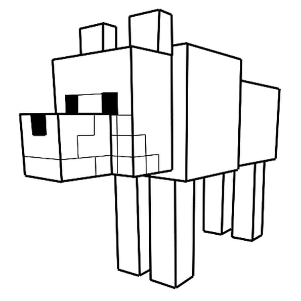 Coloriage Minecraft À Imprimer Nice Le Loup Dans Minecraft Coloriage Le Loup Dans Minecraft