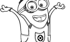 Coloriage Minion Banana Nice 卡通动漫简笔画图片 嬉皮笑脸的小黄人 奔跑网