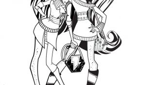 Coloriage Monster High Clawdeen Élégant Frankie Stein and Clawdeen Wolf Coloring Pages Hellokids