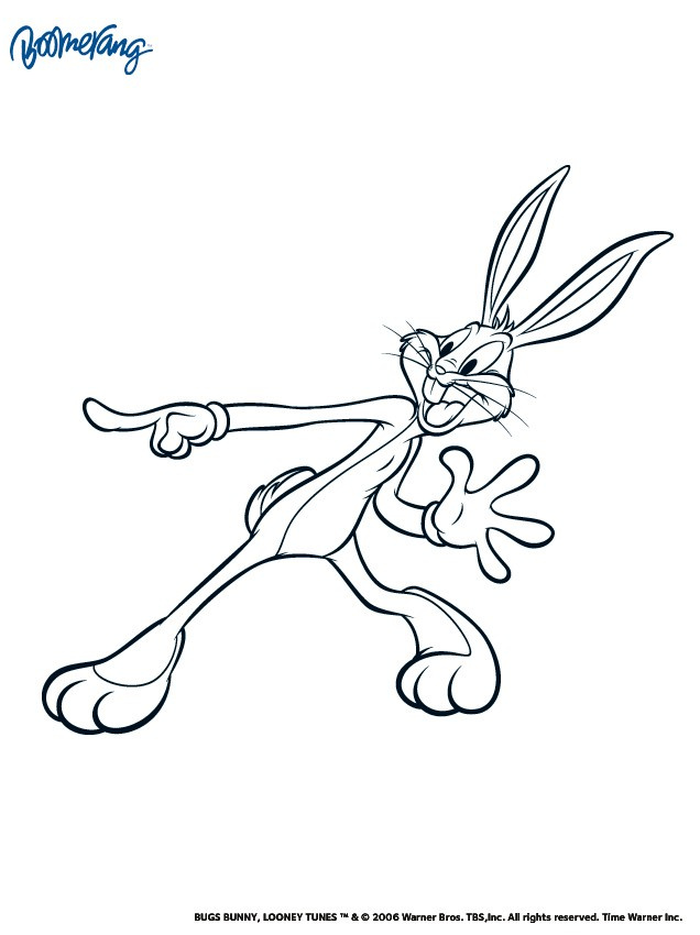 Coloriage Montre Frais Coloriages Bugs Bunny Montre Du Doigt Fr Hellokids