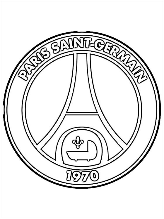 Coloriage Neymar Psg Unique Coloriage Logo De Paris Saint Germain De Foot Dessin