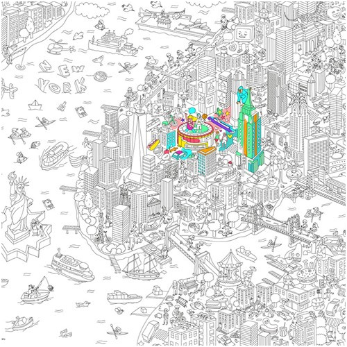 Coloriage Omy Unique Coloriage Geant New York Xxl Omy New York Beau Et Utile