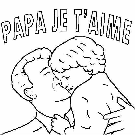 Coloriage Papa Je T&amp;#039;aime Nice Coloriages Fête Des Pères