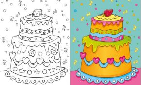 Coloriage Part De Gateau Luxe Coloriage à Imprimer Un Gâteau D Anniversaire
