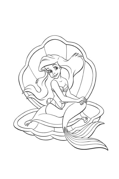 Coloriage Petite Sirene Luxe Coloriages Ariel