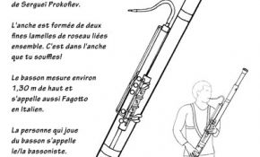 Coloriage Pierre Et Le Loup Génial Coloriage Dessin Du Basson Instrument De Musique à Vent