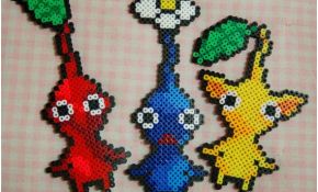 Coloriage Pikmin Nice Red Yellow And Blue Pikmin Perler Bead Sprite Set On Etsy