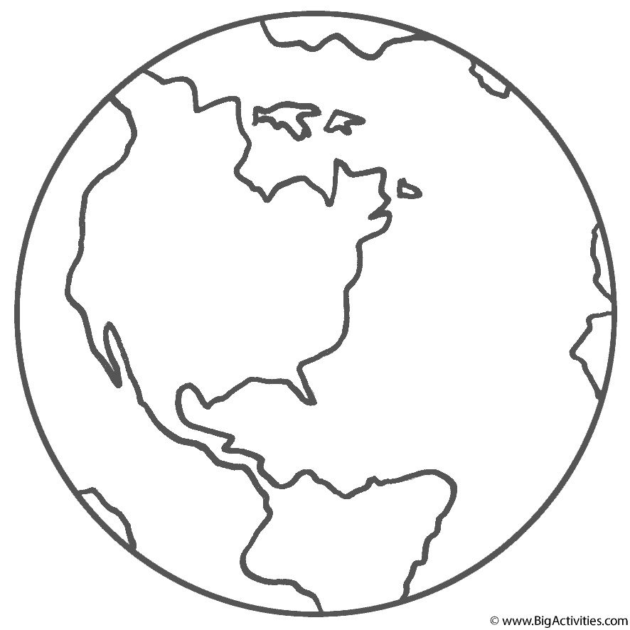 Coloriage Planete Terre Unique Planet Earth with Title Coloring Page Space