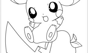 Coloriage Pokemon Kawaii Inspiration Baby Pikachu Coloring Page Free Coloring Pages Line