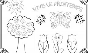 Coloriage Printemps Unique Coloriage Vive Le Printemps Maternelle Facile Dessin