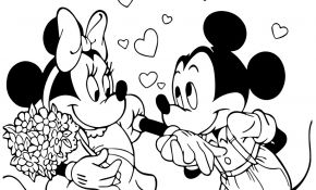 Coloriage Smiley Amoureux Génial Coloriage Mickey Et Minnie Amoureux