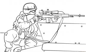 Coloriage Sniper Nice Army Sniper Coloring Page