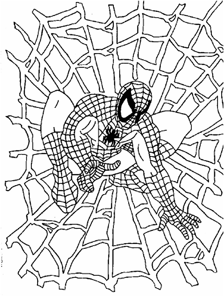 Coloriage Spiderman À Imprimer Gratuit Frais Coloriage A Imprimer Spiderman L Homme Araignee Dans Sa