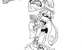Coloriage Splatoon Unique Splatoon Coloring Pages Cute Inkling Girl Free Printable