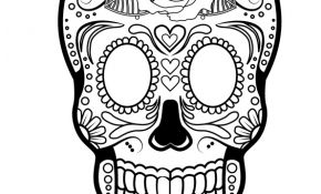 Coloriage Squelette Mexicain Élégant Coloriage Crâne En Sucre Mexicain Rose Fleurie