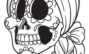 Coloriage Squelette Mexicain Frais Tête De Mort En Sucre Mexicaine à Colorier